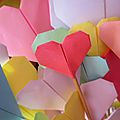 Le bouquet de cœurs en origami (tuto)