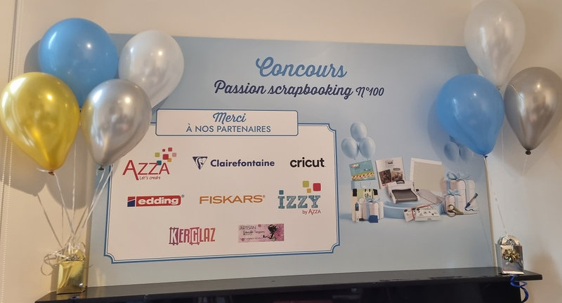 Pancarte avec les sponsors du concours à publier