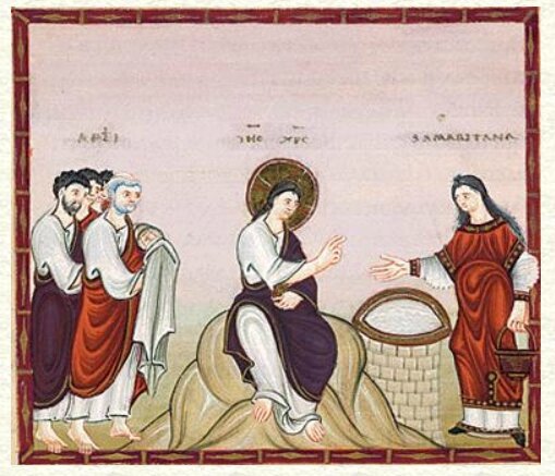 Jésus et la Samaritaine, Codex Egbert