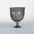 Silver stemcup, tang dynasty (618-907)