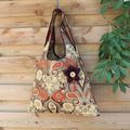 sac à main orangé motif