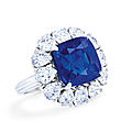 Important sapphire and diamond ring, cartier