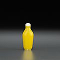 A miniature yellow glass snuff bottle, Imperial, Palace Worshops, Beijing, 1730-1799