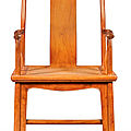 A huanghuali yokeback armchair, 17th century