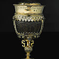 A continental parcel-gilt mounted coconut cup and cover, late 16th century