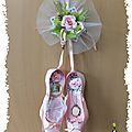 Maquette scrappée : les chaussures de la danseuse - les pointes de ballerine