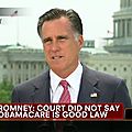 Mitt romney réagit à la décision de la cour suprême