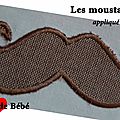 Appliqué moustaches 