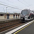 Bayeux 15 février 2020: première halte de l'omneo, le train tout neuf pour tous les normands...