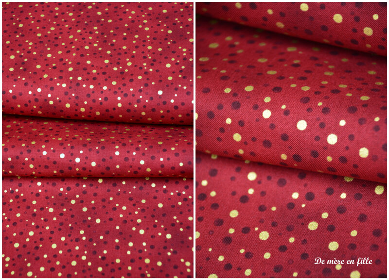 fond rouge gros pois