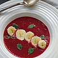 Framboises en gelée au basilic frais et ... leurs p'tites rondelles de banane !