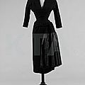 A Balenciaga couture black wool and taffeta dinner gown, Winter 1953. Photo courtesy Kerry Taylor