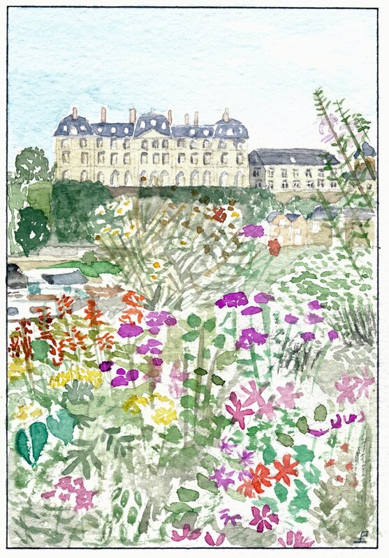 48 Sablé - Le château (vu depuis la capitainerie) 1994 08 15 (2 de 3)