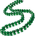 A fine jadeite bead and diamond necklace