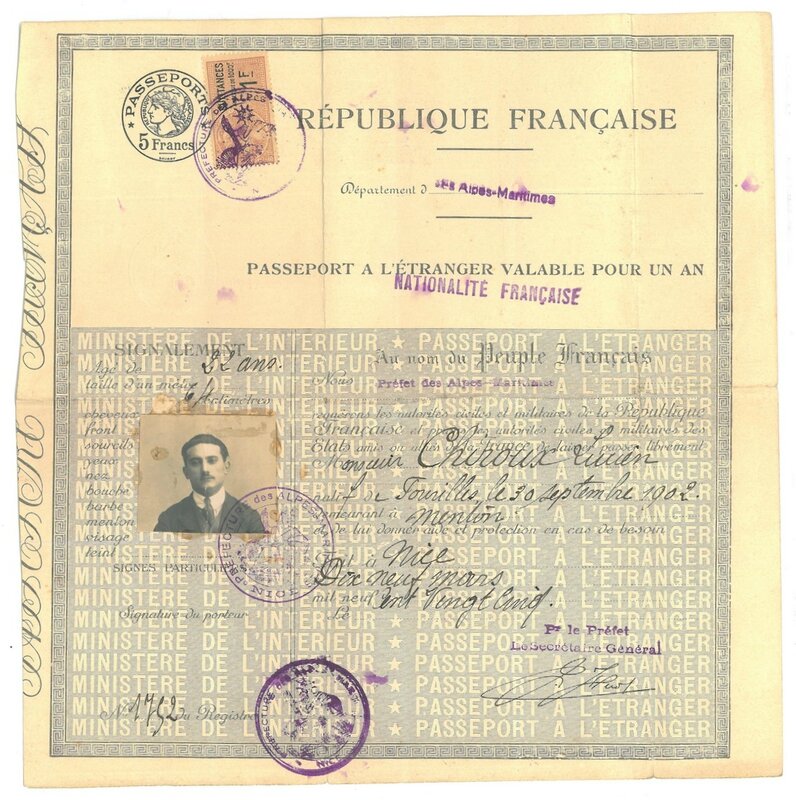 Passeport 1921