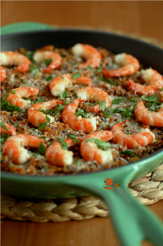 Poêlée quinoa-tomate-épices-crevettes_1