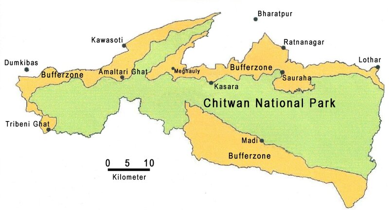 Chitwan-NP+bufferzone-map