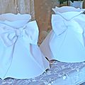 Abat-jour gustavien en drap blanc