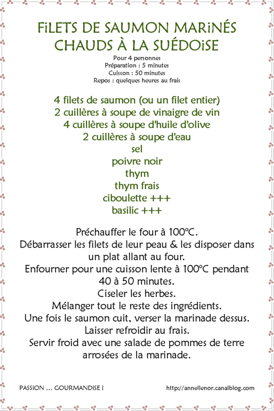 Filets de saumon marinés chauds à la suédoise_fiche