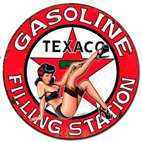 plaque-pub-texaco-pin-up
