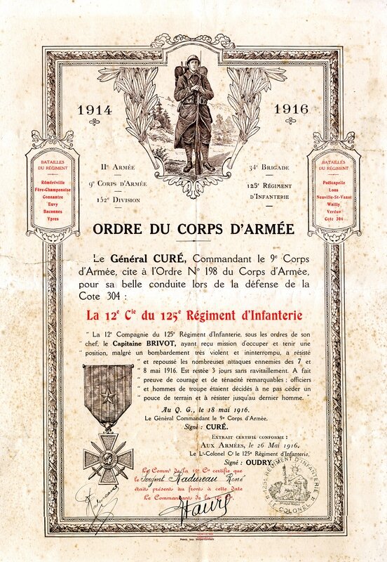 Citation A L Ordre De L Armee Cpa 149 E Regiment D Infanterie Oorlog Verzamelingen