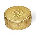A louis xv vari-colored gold snuff box. paris, 1753