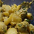 Salade de pommes de terre à la crème de brocolis