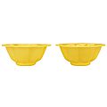 Pair of Chinese Yellow Glass Bowls, 19th Century