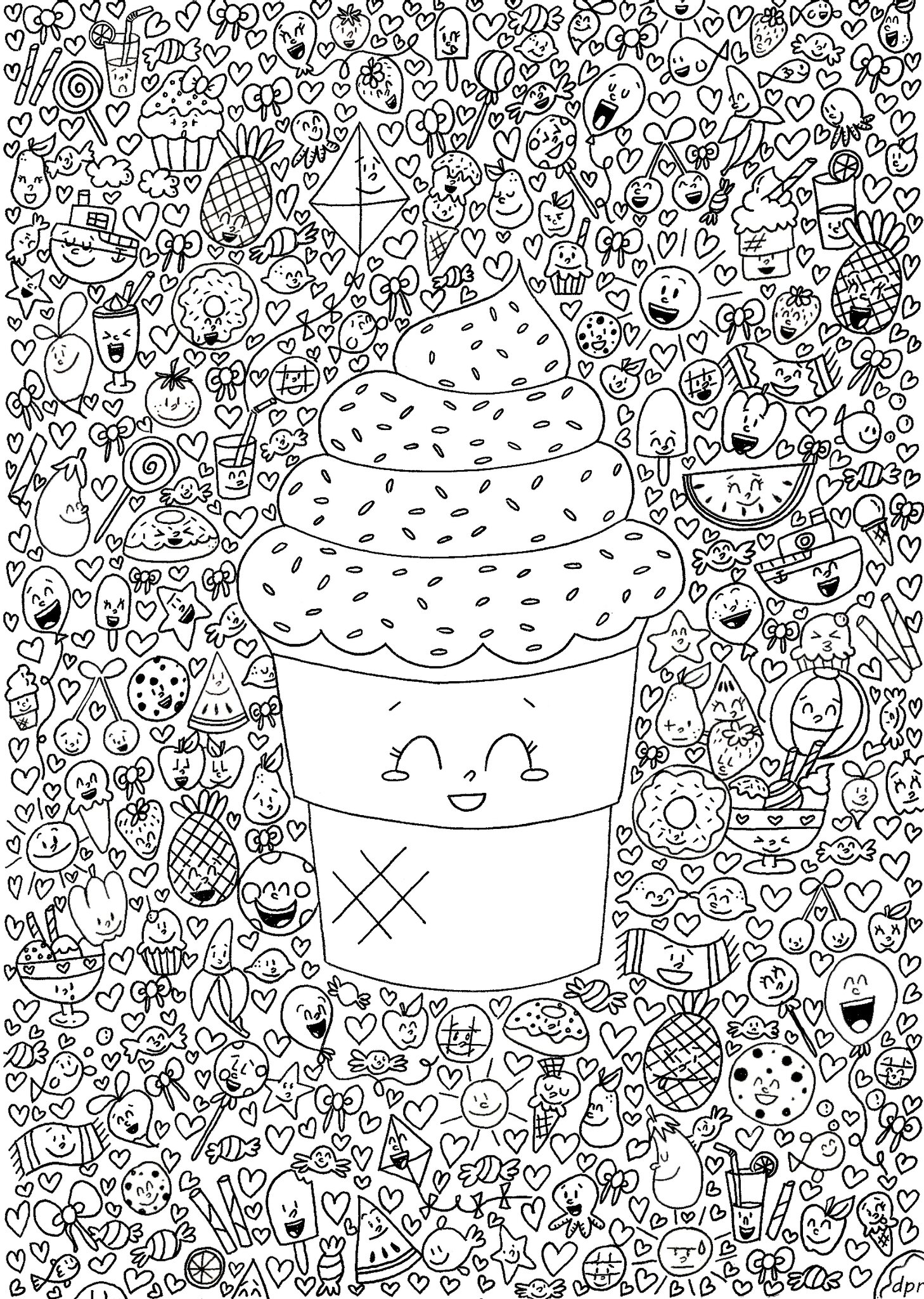 Coloriage Kawaii Photo De à Imprimer Des Ptits Riens