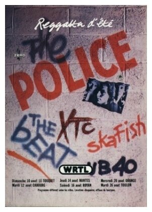 1980 08 The Police La Beaujoire Nantes Poster