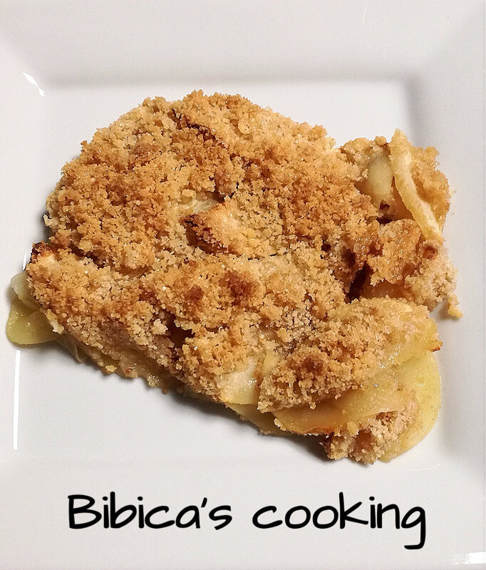 Crumble pommes cannelle part