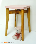 TABOURET-bois-ROSE-RUBAN-4-muluBrok-Vintage