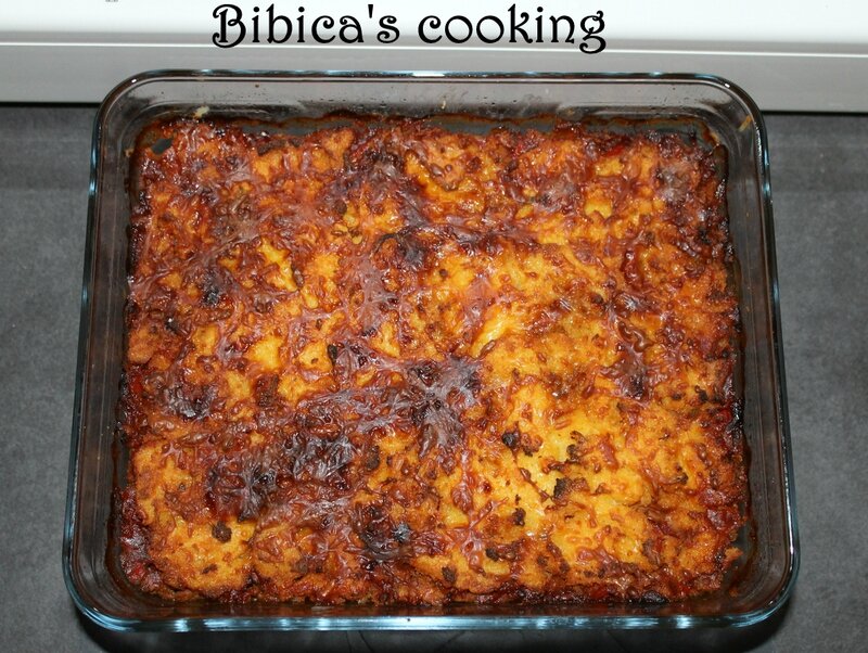 Gratin de polenta à la mexicaine
