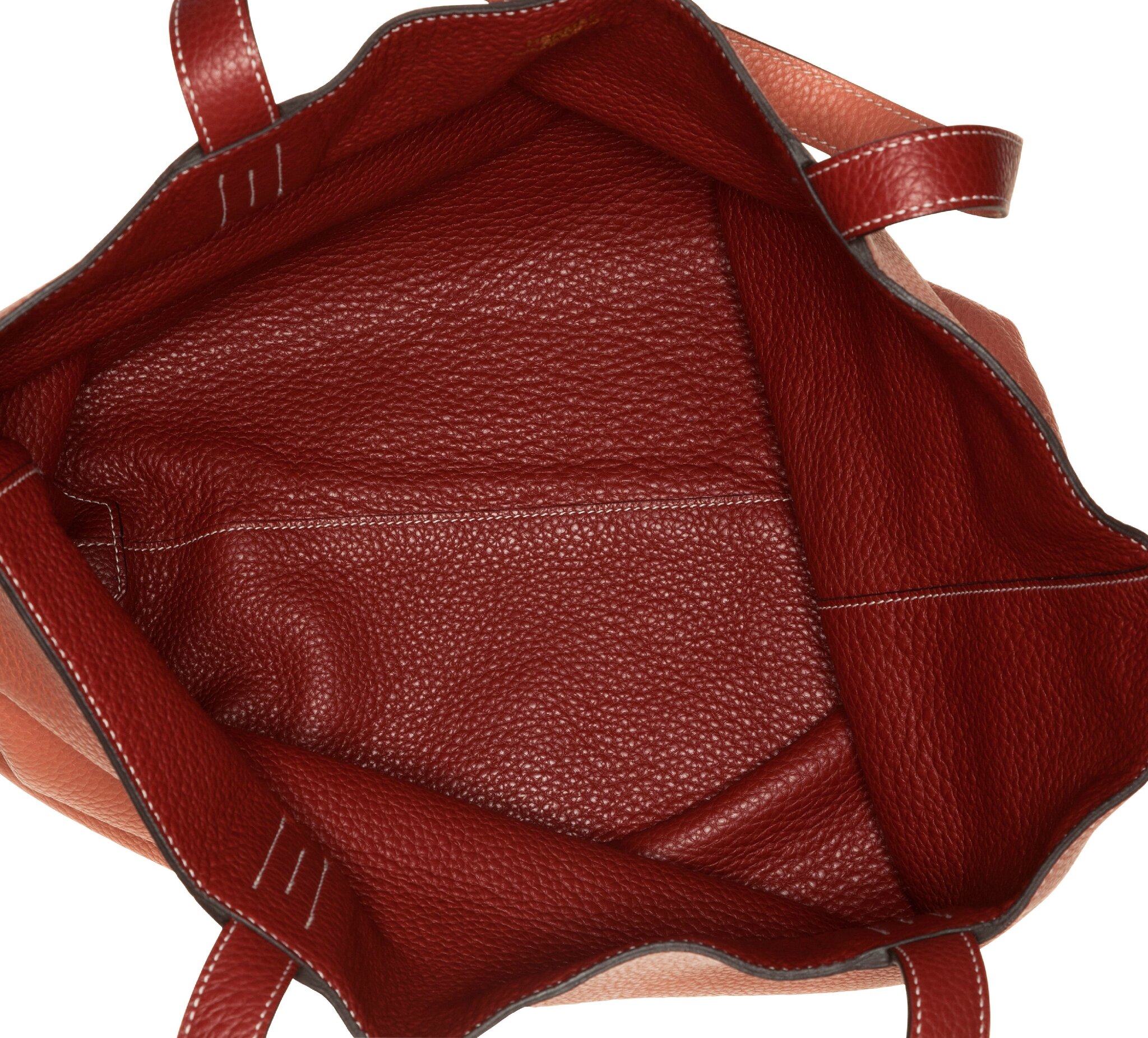 Hermes Red Clemence Leather Double Sens 36 Bag