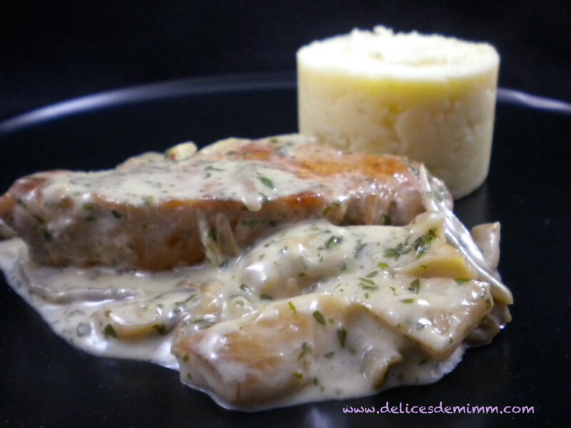 Médaillons de porc ibérique aux pleurotes