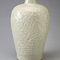 Vase (meiping), qingbai ware, yuan dynasty (1271-1368)
