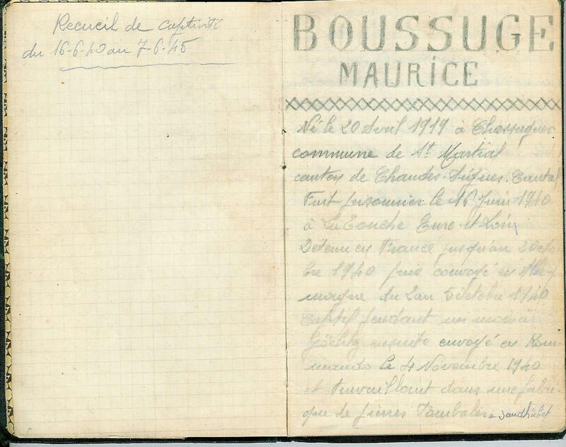 Carnet de Maurice Boussuge page 1 acpgkrgef3945
