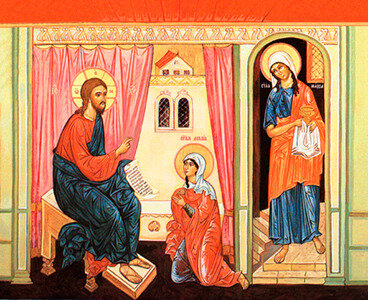 Marthe et Marie avec Jésus
