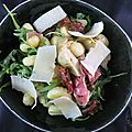 Salade gnocchis et roquette