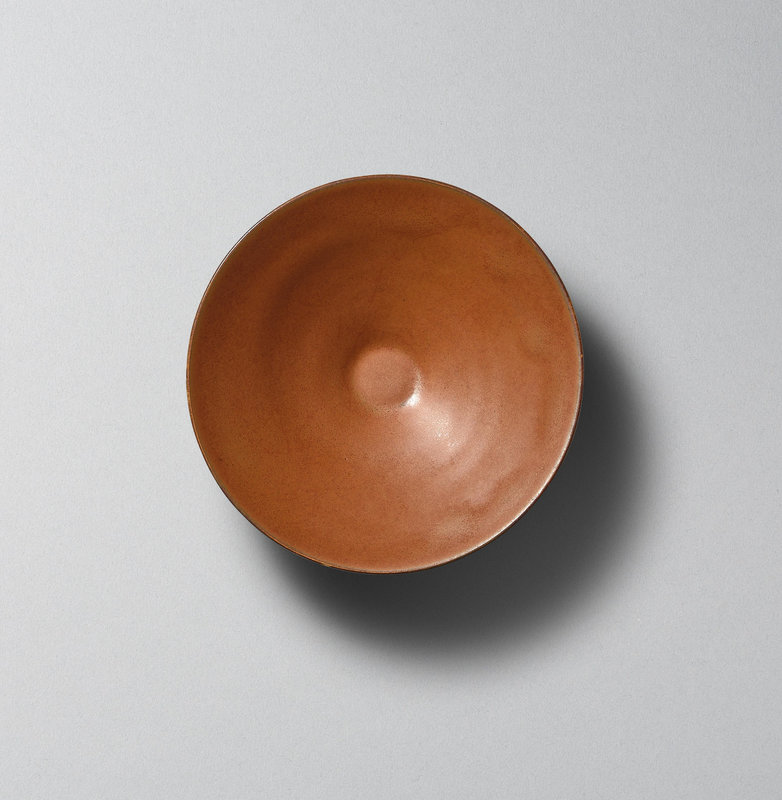 A superb and rare Ding persimmon-glazed conical bowl, Northern Song Dynasty