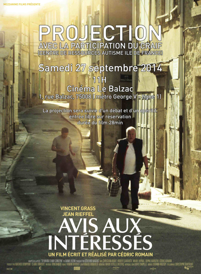 Film suivi d
un débat "Avis aux intéressés" au cinéma Le Balzac à Film suivi d
un débat "Avis aux intéressés" au cinéma Le Balzac à