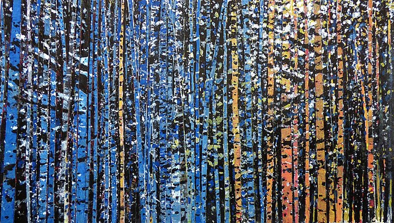 foret 65, aout 2016, techniques mixtes, 50 x 30 cm