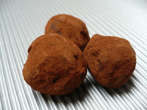 Les truffes en chocolat bicolores