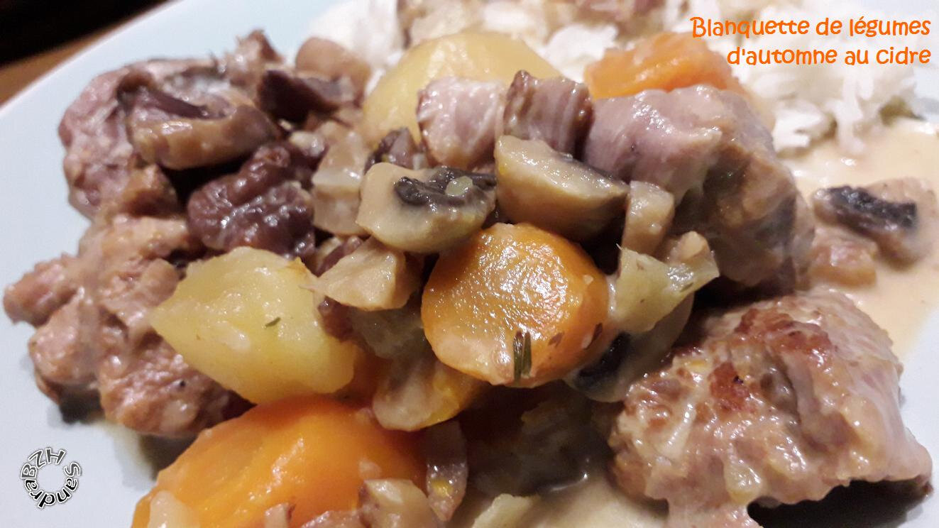 Sauté De Veau Au Cidre Et Champignons Blanquette de légumes d'Automne au cidre - BZH SANDRA
