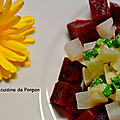 Salade de betterave rouge et radis noir