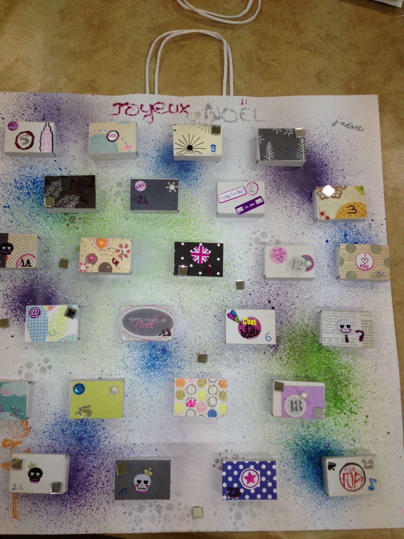 Confection d'un calendrier de l'avent - Les bricoleries de Sandrine Confection d'un calendrier de l'avent - Les bricoleries de Sandrine