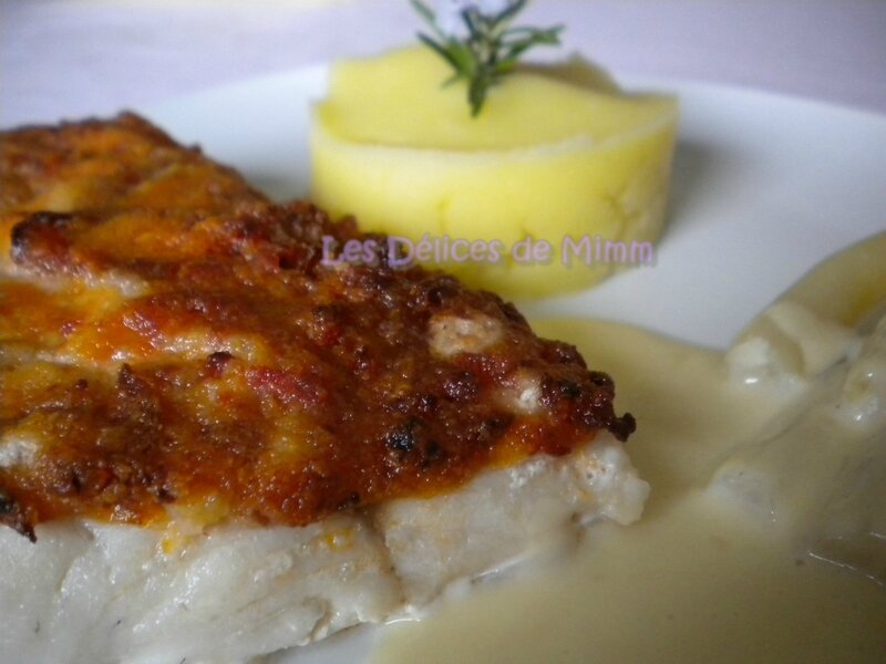 Filet de sandre en croûte de chorizo à la crème d’ail 3