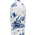 A blue and white vase, ming dynasty, chongzhen period (1627-1644)