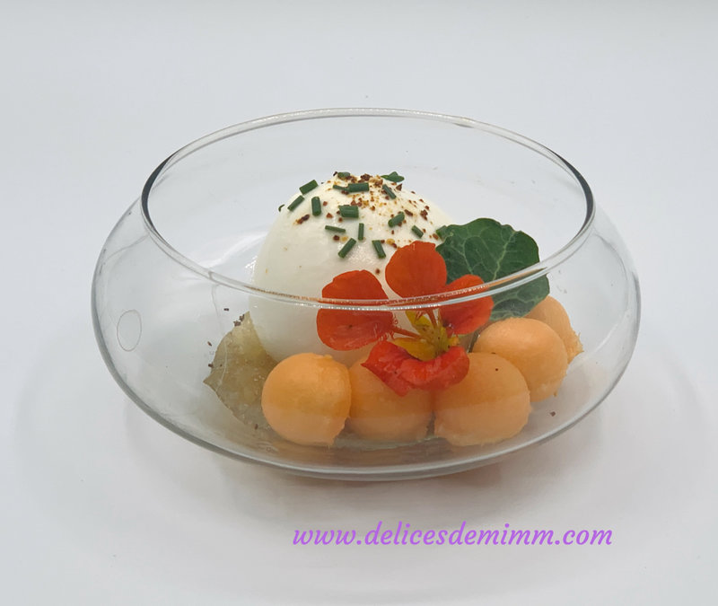 Burrata, melon et confiture de citron 3