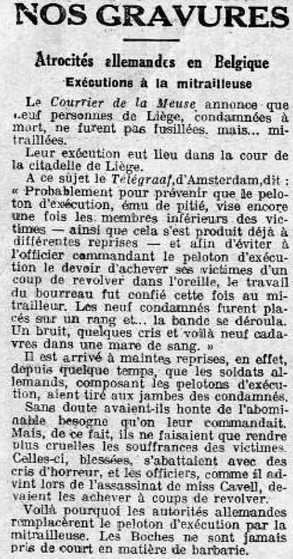 Le Petit Lournal 12 1915 atrocités All